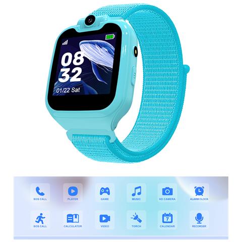 Smartwatch Per Bambini Blu Impermeabile Con Funzione Sos E Gps - Foto 2