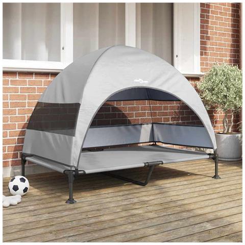 Letto per Cani Elevato Grigio Argento 127 x 81 x 108 cm - Foto 2
