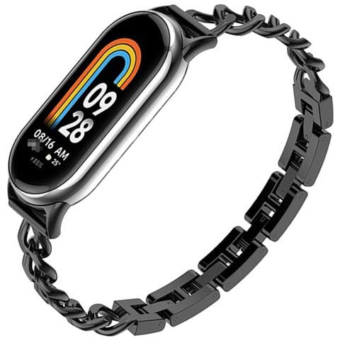 Cinturino A Bracciale In Metallo Compatibile Con Xiaomi Mi Band 8/9/10 - Elegante Cinturino In Acciaio Inossidabile Black - Foto 2