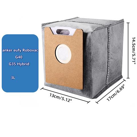 Confezione Da 10 Sacchetti Per La Polvere Grigi Compatibili Con Eufy Robovac G40 Hybrid, Capacità 3l - Foto 5