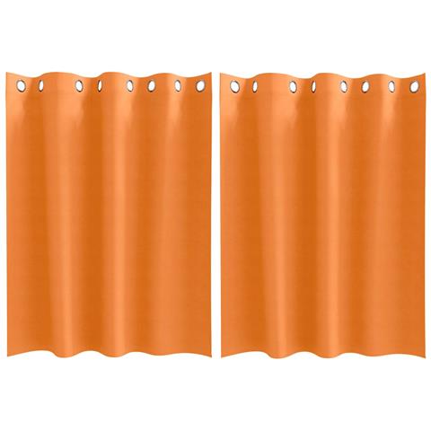 Tende con tende 2 pcs Arancione Vivo Poliestere - Foto 1