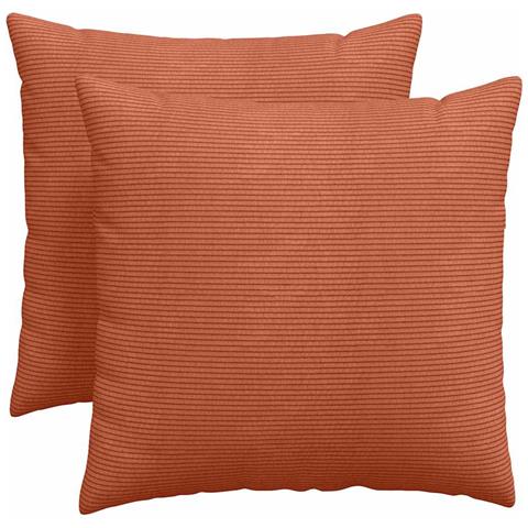Cuscini da Divano 2 pcs Rosso Arancio 50 x 50 cm - Foto 1
