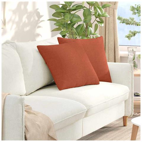 Cuscini da Divano 2 pcs Rosso Arancio 50 x 50 cm - Foto 2