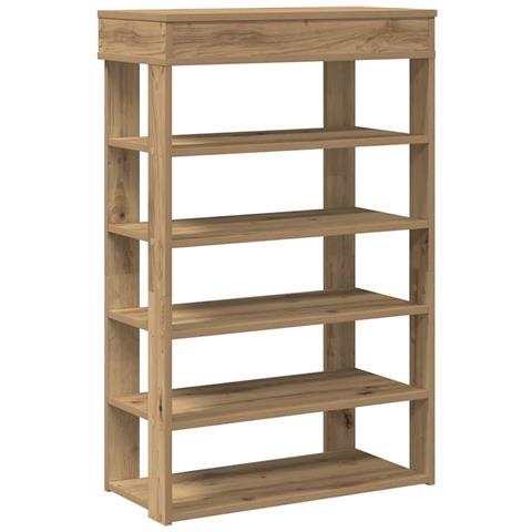 Scarpiera Rovere Artigianale 60x30x98 cm in Legno Multistrato - Foto 1