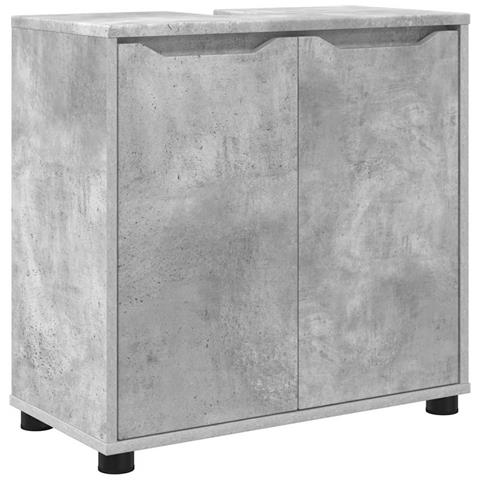 Mobile per lavabo da bagno Grigio cemento 60 x 30 x 60 cm - Foto 1