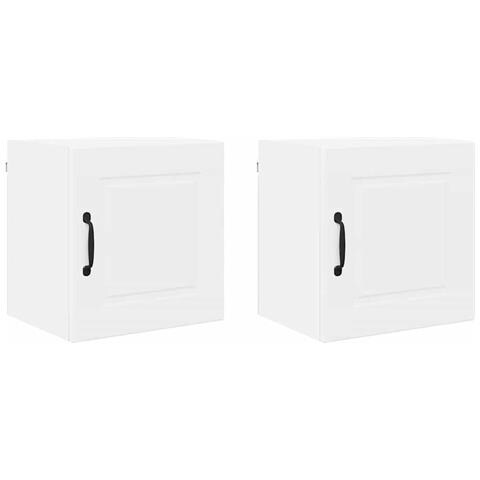 Pensile cucina 2 pcs Bianco 40 x 31 x 40 cm Legno multistrato - Foto 1