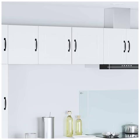Pensile cucina 2 pcs Bianco 40 x 31 x 40 cm Legno multistrato - Foto 2