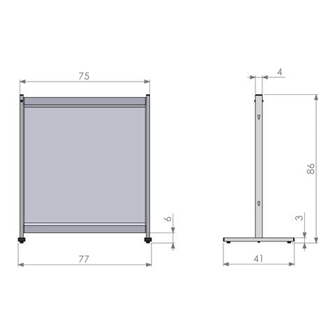 1915547 bacheca magnetiche e accessori Grigio, Trasparente - Foto 3