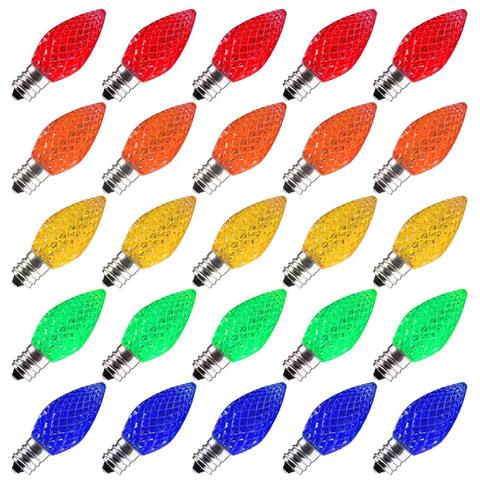 Lampadine Led A Filamento Per Candelabri - Mix Multicolore - Confezione Da 25 - 110v - Base E12 - Foto 1