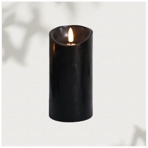 Set Di 3 Candele Led Nere Magiche Senza Fiamma Con Telecomando - Diametro 7,5 Cm - Foto 7