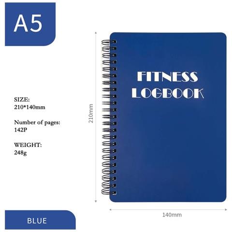 Quaderno Di Allenamento A5 A Spirale - Diario Di Esercizi E Pianificatore Giornaliero Blue - Foto 1