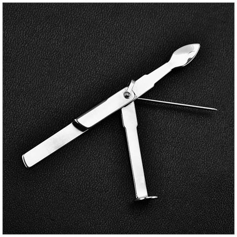 Set Di 2 Utensili Pieghevoli Per La Pulizia Delle Pipe - Acciaio Inossidabile - Foto 4