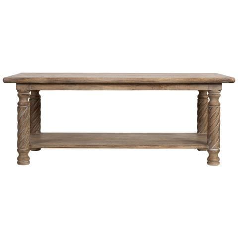 Tavolino In Legno Naturale 120x60x45 - Foto 2