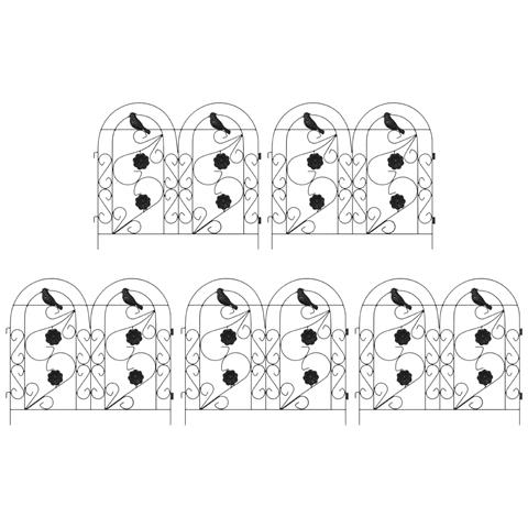 Recinzione per Giardino Traliccio Nero 308,5 x 54,5 x 0,3 cm - Foto 1