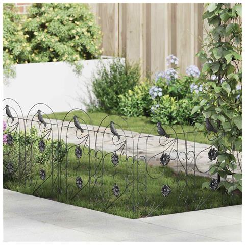 Recinzione per Giardino Traliccio Nero 308,5 x 54,5 x 0,3 cm - Foto 2