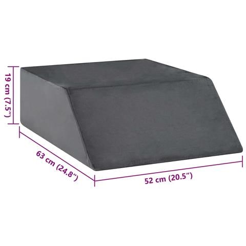 Cuscino per Gambe Tinta unita Grigio 63 x 52 x 19 cm Schiuma PU - Foto 9