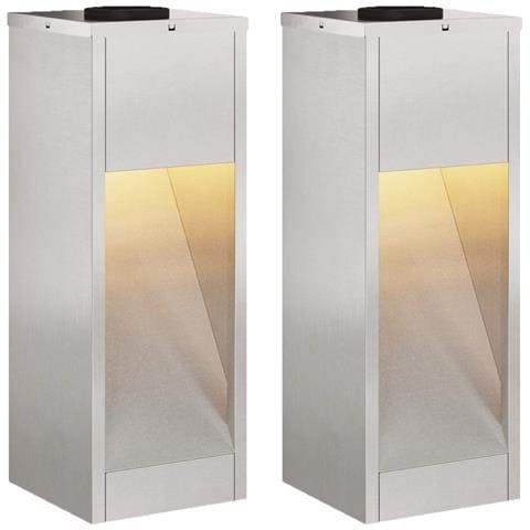 Lucina LED Solare da Percorso 2 pcs Argento - Foto 1