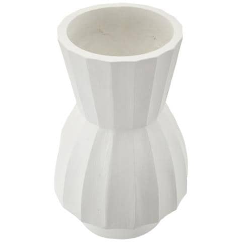 Vaso Decorativo Vkh827-bianco-poliresina-24x24x41 Cm - Foto 2
