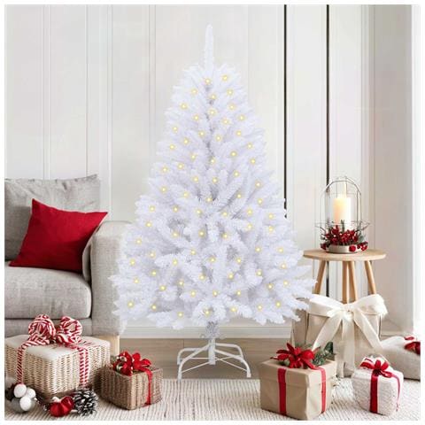 Albero di Natale artificiale Bianco 150 cm PVC e Metallo - Foto 2