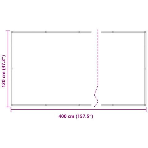 Schermo da balcone Grigio chiaro e bianco 120 x 400 cm - Foto 8