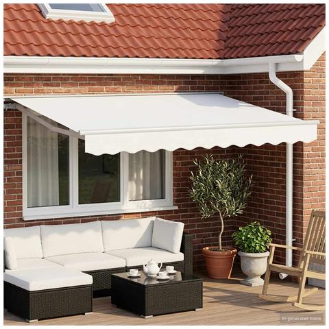 Cornice per Tenda Manuale con LED Bianco 3,5 x 2 m - Foto 2