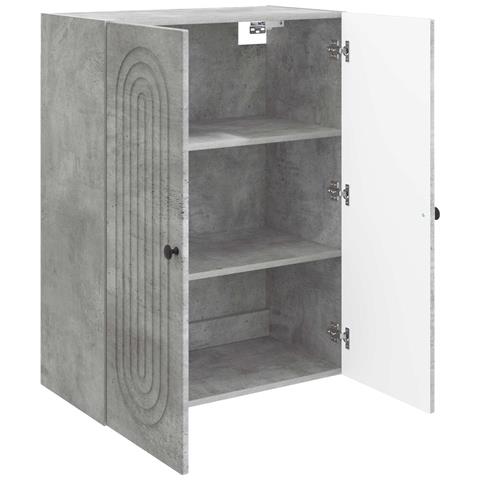 Mobiletto a muro Grigio Cemento 66 x 34,5 x 90 cm - Foto 2