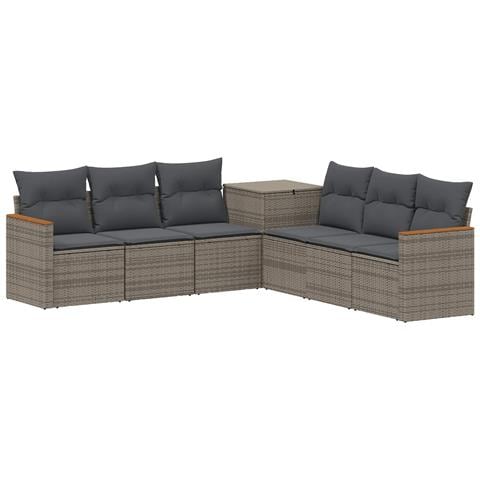 Set di divani 7 pcs Grigio e Grigio Scuro - Foto 1