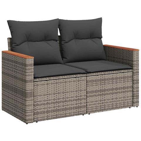 Set di divani 7 pcs Grigio e Grigio Scuro - Foto 2