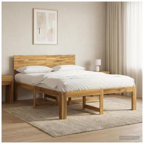 Letto matrimoniale con testiera ROSTOCK Bianco 140 x 190 cm - Foto 2