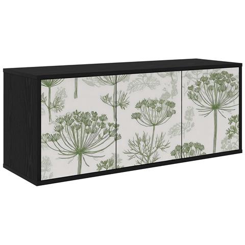 Mobile TV da Parete GOTHA 102 x 33 x 40 cm Rovere Nero - Foto 1