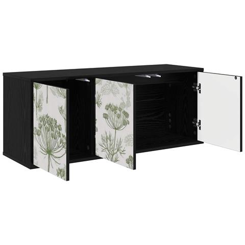Mobile TV da Parete GOTHA 102 x 33 x 40 cm Rovere Nero - Foto 2