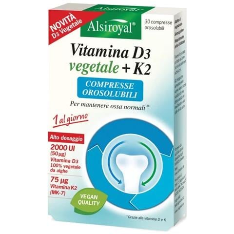 Alsiroyal Vitamina D3+K2 30 Compresse Orosolubili - Foto 1
