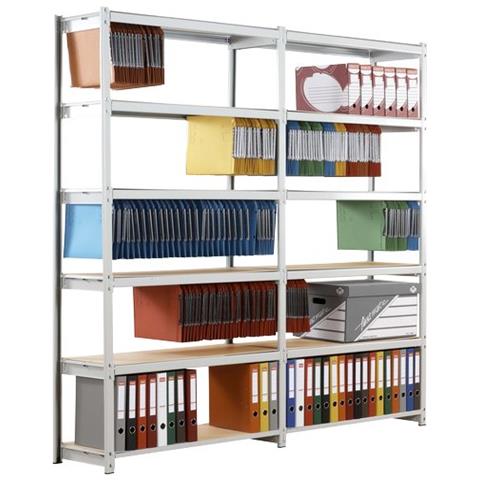 Scaffale Aggiunta in Acciaio 5 Ripiani Misura 100 x 37 x 195cm - Foto 1