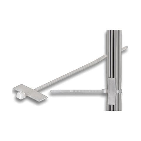 ISWT-959 - Fascette Fermacavi 100x2,5mm con Targhetta 25x8mm 100 pz Bianco - Foto 1