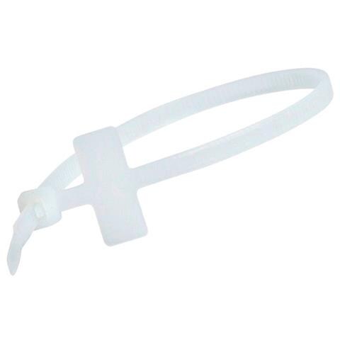 ISWT-959 - Fascette Fermacavi 100x2,5mm con Targhetta 25x8mm 100 pz Bianco - Foto 6