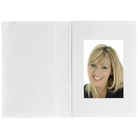 1x100 Daiber cartoncin. portafoto bianco opaco 45x65 mm - Foto 1