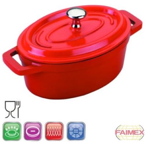 25911- Casseruola Rossa Alluminio Ovale Pressofuso 11,5x7,5 Cm - Foto 1