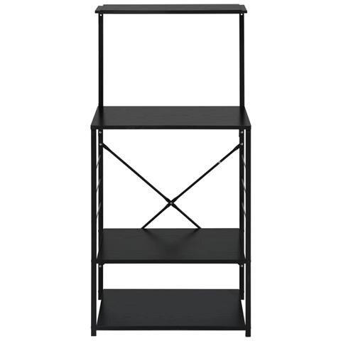 Mobile per Microonde Nero 60x39,6x123 cm Legno Multistrato - Foto 7