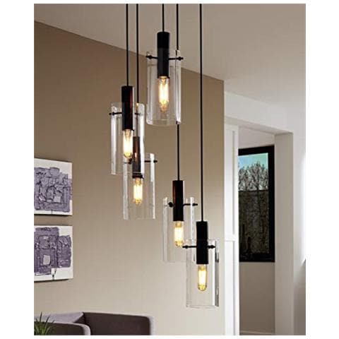 Montefino - Lampada A Sospensione In Acciaio, 60 W, Colore: Nero - Foto 3