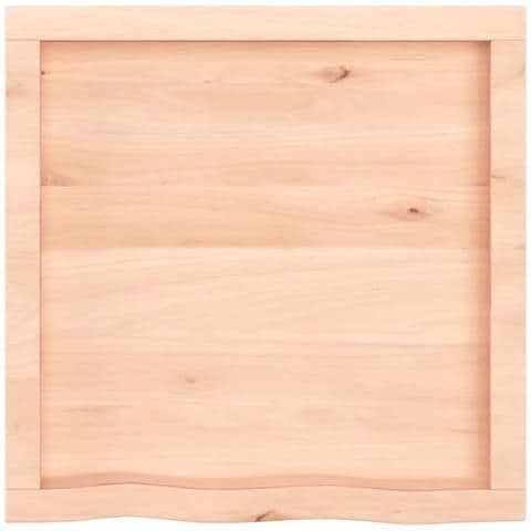 Piano Bagno 60x60x (2-6) cm in Legno Massello Non Trattato - Foto 2