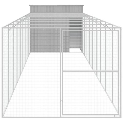 Casetta Cani Corsa Grigio Chiaro 214x1069x181cm Acciaio Zincato - Foto 2