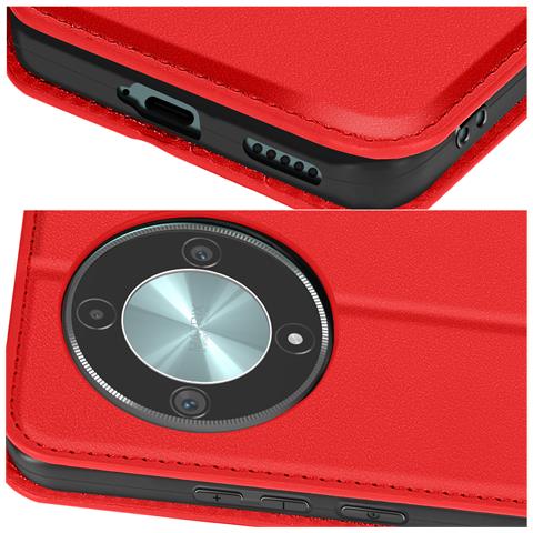YKNIUFLY Cover per Honor Magic 6 Lite, Pelle PU Premium Magnetico Flip Case Custodia, Slot per Schede, Portafoglio Cover per Honor Magic 6 Lite.(Grigio