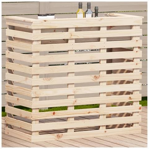Tavolo Da Bar Da Esterno 113,5x50x103 Cm Legno Massello Di Pino - Foto 1