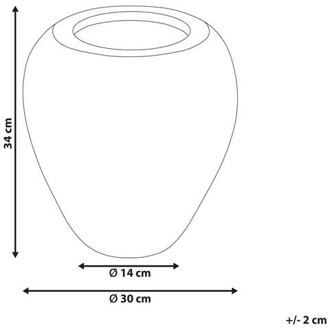 Vaso Decorativo Skione Realizzato A Mano Ceramica Marrone Chiaro - Foto 2