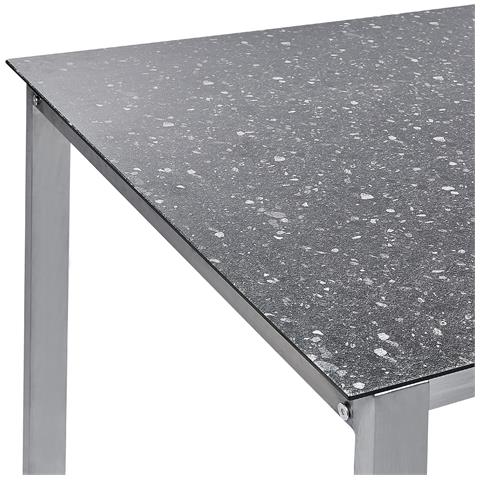 Set Da Giardino A 6 Posti Vetro Nero E Sedie Tessuto Nero 180 Cm Cosoleto /grosseto - Foto 7