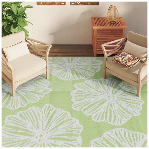 Tappeto Da Esterno Verde 190x290 Cm In Pp - Foto 3