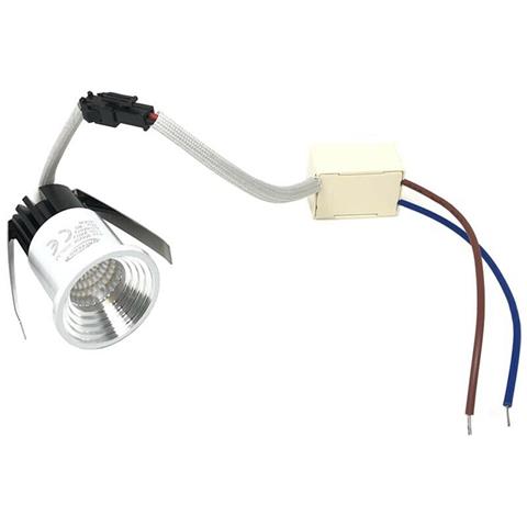Faretto Led Cob A Incasso 3 W Mini Punto Luce Calda 3000k Bordo Bianco P29 - Foto 2