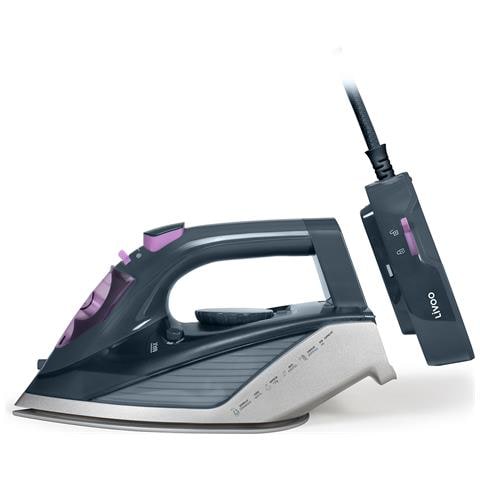 Ferro da Stiro a Vapore dom483 Capacità 0.35 Litri Potenza 2200 Watt Colore Grigio /Viola - Foto 1