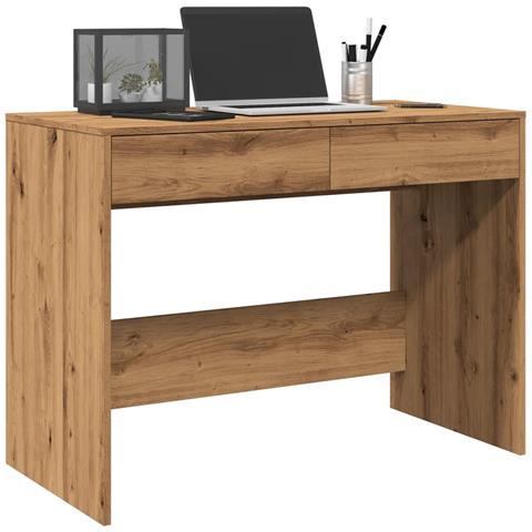 Scrivania Rovere Artigianale 101x50x76,5cm In Legno Multistrato - Foto 1