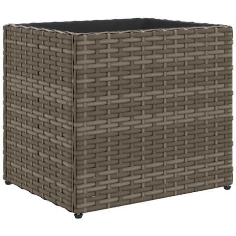 Fioriera Da Giardino Grigia 36x30x32 Cm In Polyrattan - Foto 2